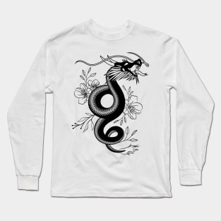 Simple Chinese Dragon Long Sleeve T-Shirt